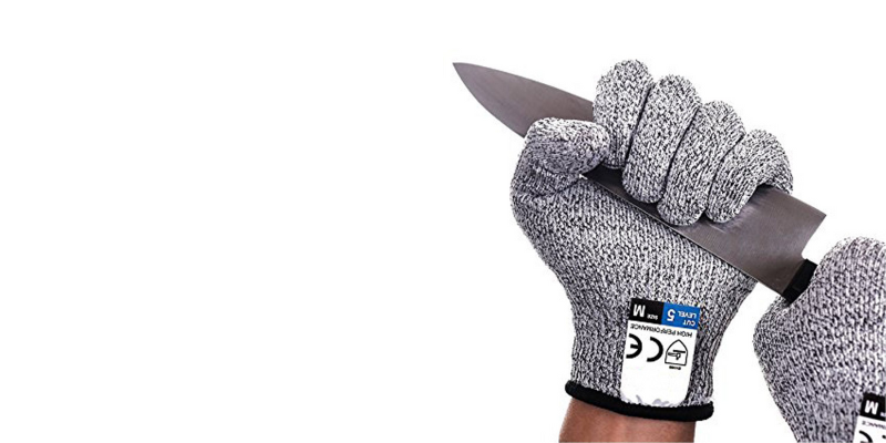 Cut Resistant Gloves - Level 5 Protection; Food Grade ; Protective Lightweight Gloves, Washable; Comfort and Durable.